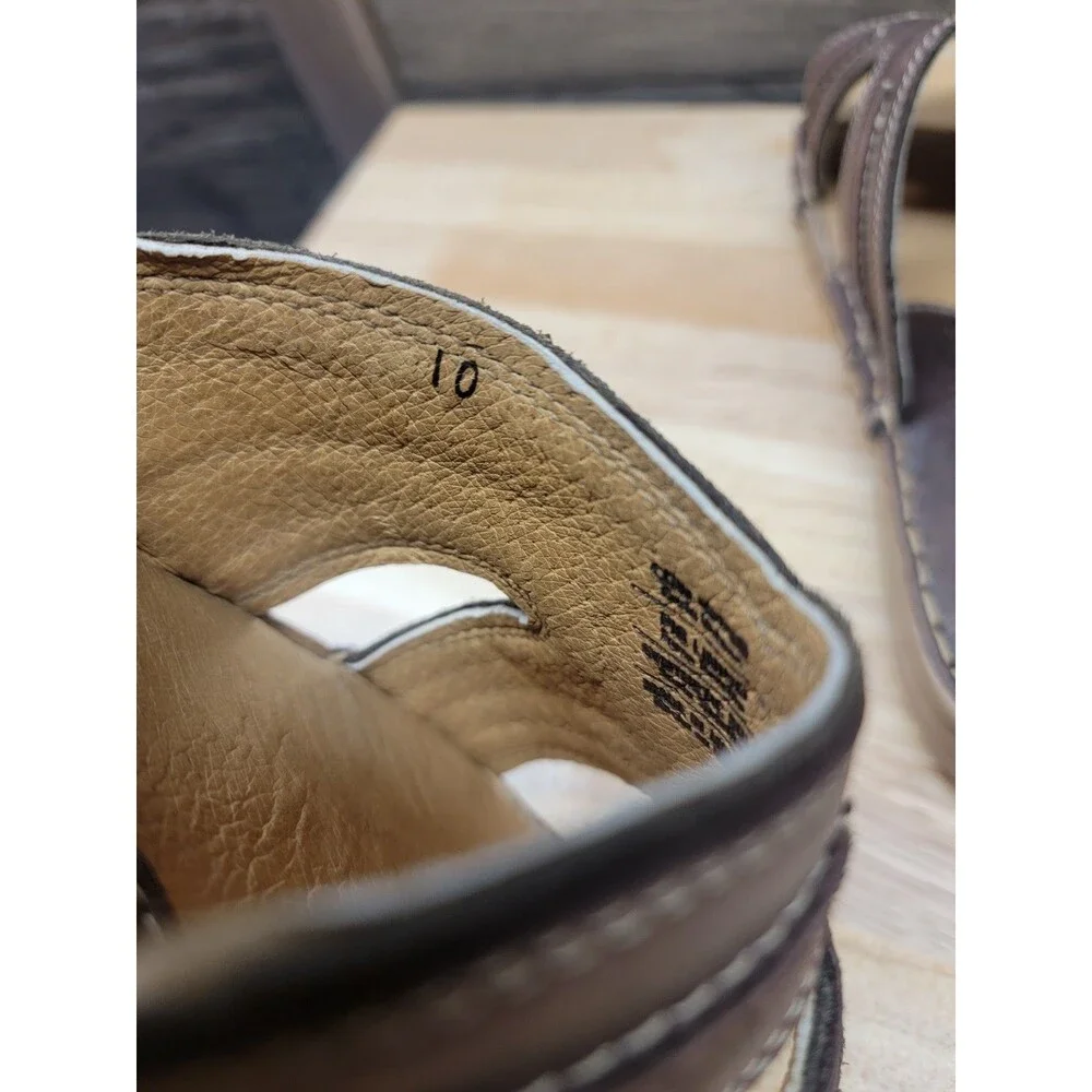 Stetson Men’s Sanded Brown  Sandal 10 EUC